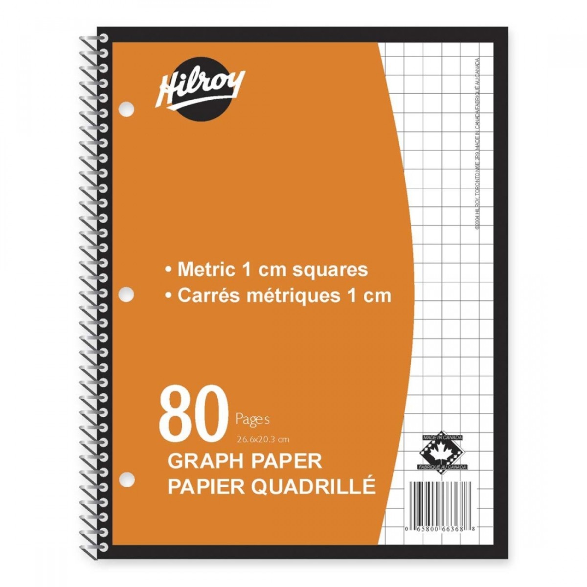 Hilroy Coil Graph Notebook (10 1/2" x 8")